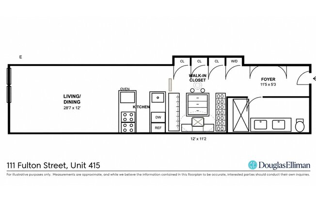 Studio, 1 bath, 726 sqft, $4,600, Unit 415