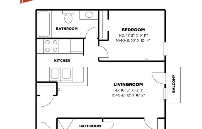 2 beds, 2 baths, $2,590, Unit CV 1-D