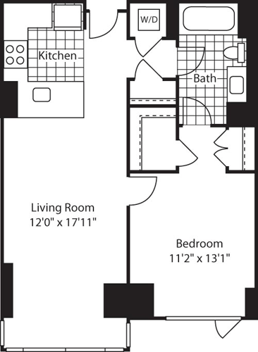 1 bed, 1 bath, 752 sqft, $4,244