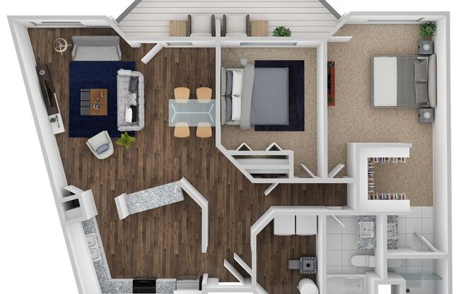 2 beds, 2 baths, 1,170 sqft, $2,010, Unit 465