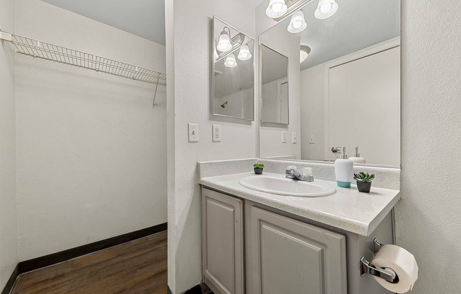 Experience elegance in every detail of this chic bathroom space.