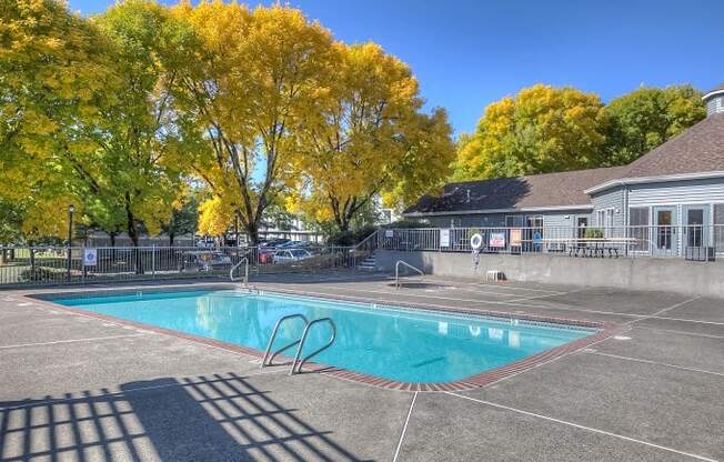 Pool View at Oak Hill Apartments, Portland, Oregon