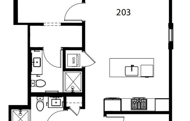 2 beds, 2 baths, 905 sqft, $4,025, Unit 203