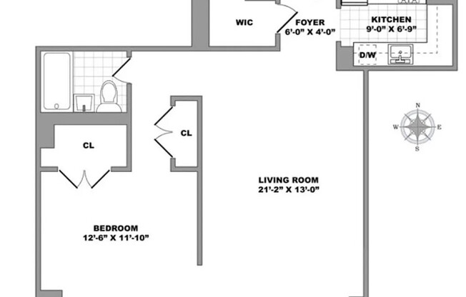 Studio, 1 bath, 649 sqft, $3,800, Unit 17L
