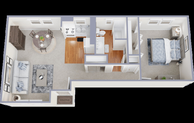 1 bed, 1 bath, 551 sqft, $1,349