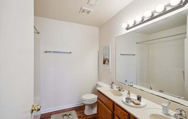 Bathroom with Wood cabinetry