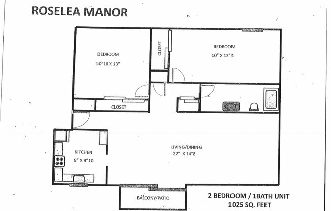 2 beds, 1 bath, 1,025 sqft, $1,350, Unit 38