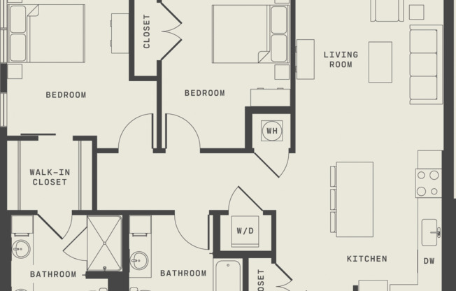 2 beds, 2 baths, 1,157 sqft, $4,125, Unit 2308
