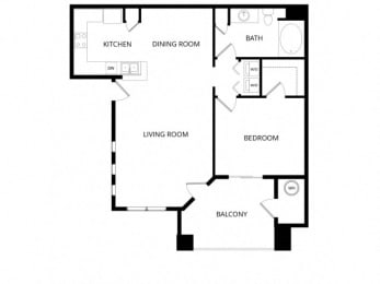 1 bed, 1 bath, 708 sqft, $1,919