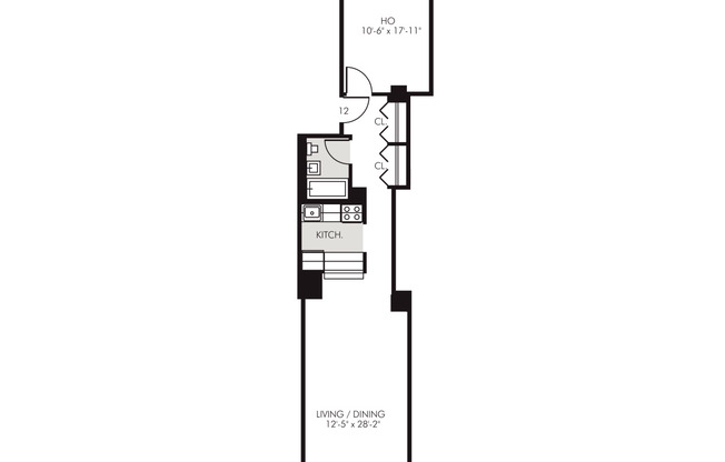 Studio, 1 bath, $4,350, Unit 1212