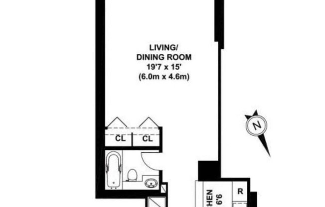 Studio, 1 bath, 550 sqft, $3,650, Unit 4D