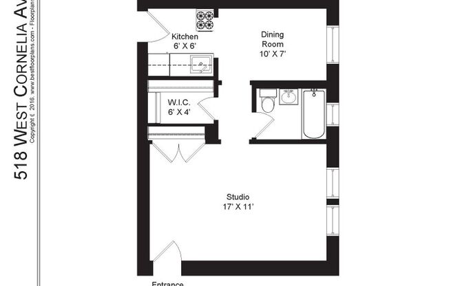 Studio, 1 bath, 435 sqft, $1,475, Unit 518-315