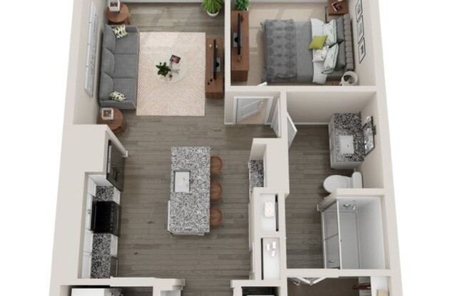 1 bed, 1 bath, 670 sqft, $1,390