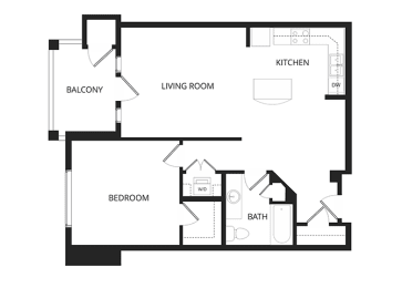 1 bed, 1 bath, 835 sqft, $1,550