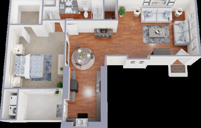 1 bed, 1 bath, 718 sqft, $1,260