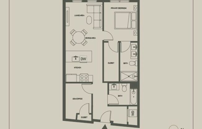 1 bed, 1 bath, 636 sqft, $3,900, Unit 209