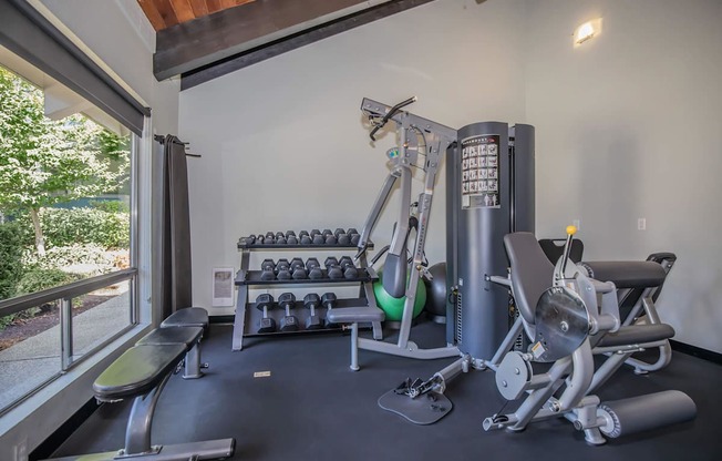 Our gym is equipped with a variety of exercise equipment at Foster Creek apartments