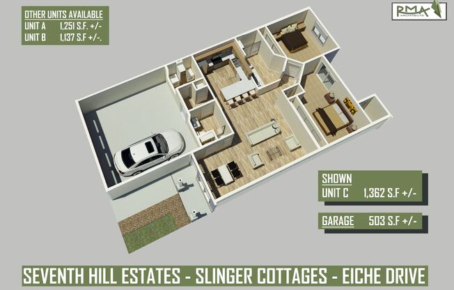 2 beds, 1.5 baths, 1,137 sqft, $2,200, Unit 117 Eiche Drive - Unit 2