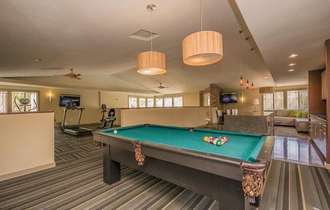 Issaquah Apartments- Creekside Apartments- pool table