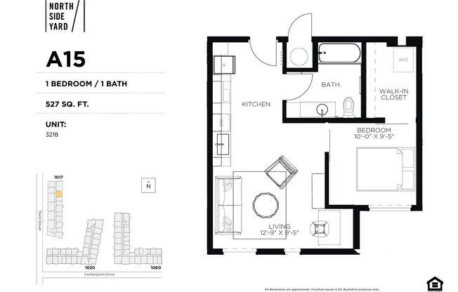 1 bed, 1 bath, 520 sqft, $1,350, Unit 3218
