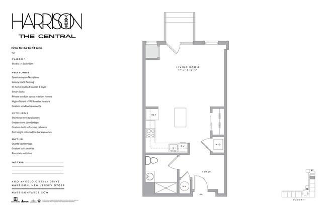 Studio, 1 bath, 558 sqft, $2,615