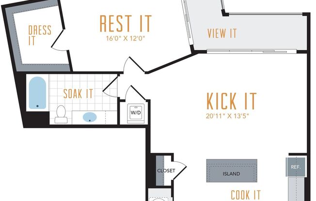 1 bed, 1 bath, 853 sqft, $2,295