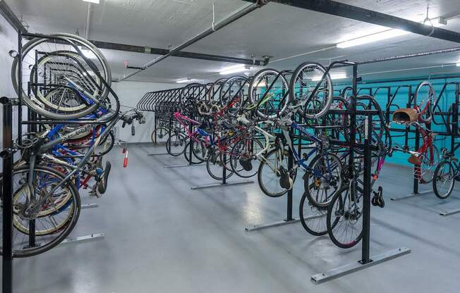 Bike Storage at The Pearl, Silver Spring, Maryland