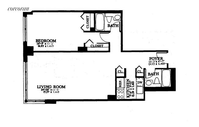 1 bed, 2 baths, 805 sqft, $4,500, Unit 6K