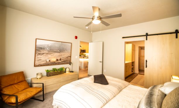 Bedroom with Private Bath at Soleil Lofts Apartments, Herriman