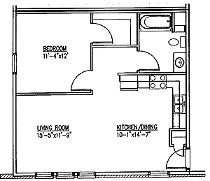 1 bed, 1 bath, 670 sqft, $920, Unit 2