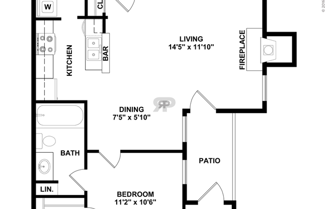 1 bed, 1 bath, 653 sqft, $1,170