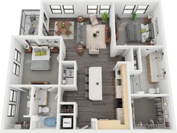 2 beds, 2 baths, 1,275 sqft, $2,814
