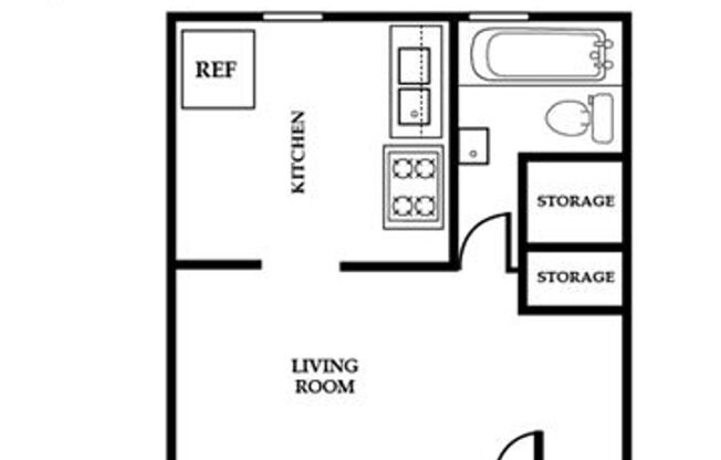 Studio, 1 bath, 500 sqft, $1,650, Unit 07