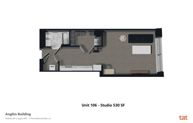 Studio, 1 bath, 581 sqft, $1,950, Unit Unit #305