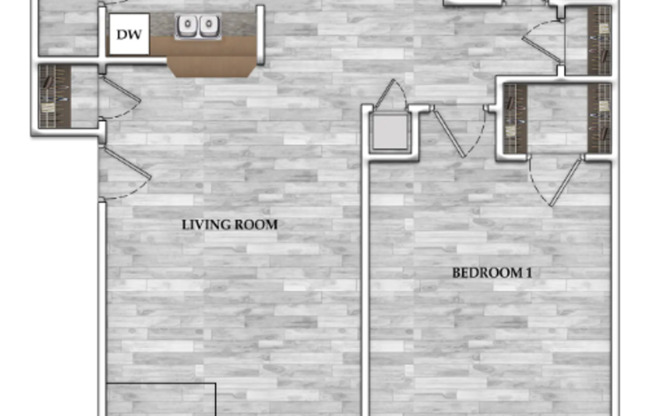 1 bed, 1 bath, 638 sqft, $886, Unit 113