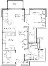 1 bed, 1 bath, 846 sqft, $1,750