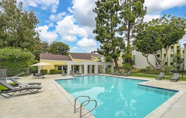 the swimming pool at our apartments