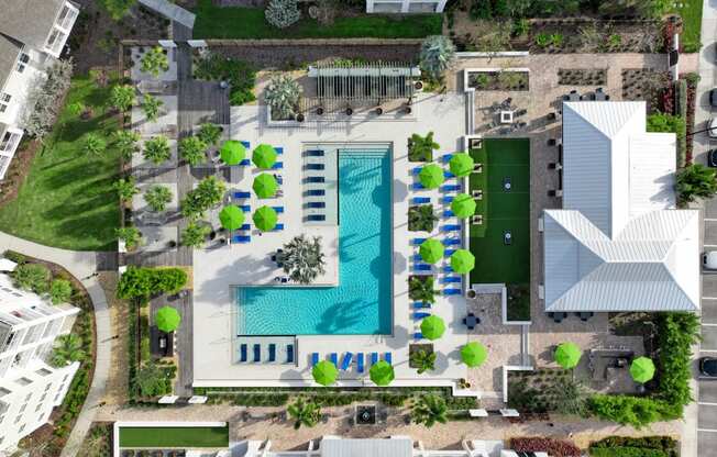 a birds eye view of the resort at longboat key club