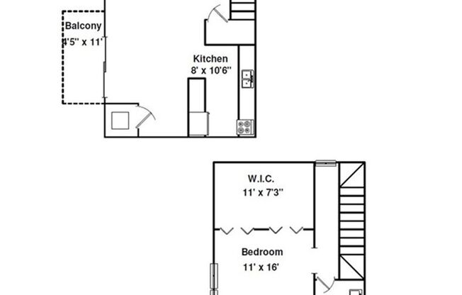 1 bed, 1 bath, $850, Unit 4D