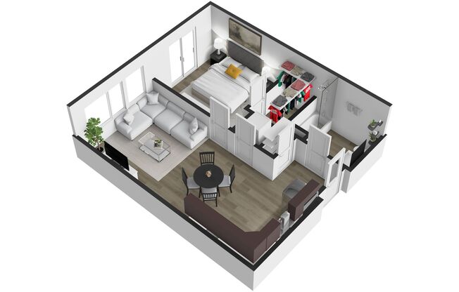 1 bed, 1 bath, 642 sqft, $1,825, Unit C-103