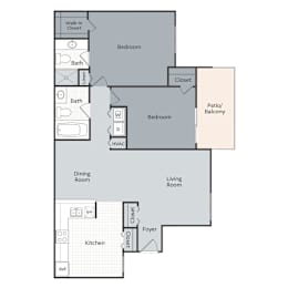 2 beds, 2 baths, 1,112 sqft, $855