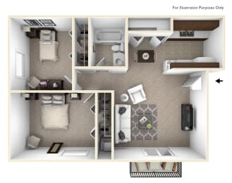 2 beds, 1 bath, 705 sqft, $1,176