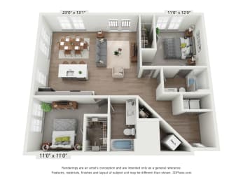 2 beds, 2 baths, 1,284 sqft, $2,160