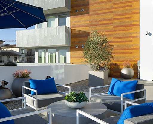 Outdoor Seating Area at the Q Variel in Woodland Hills