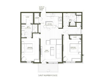 2 beds, 2 baths, 1,121 sqft, $2,661