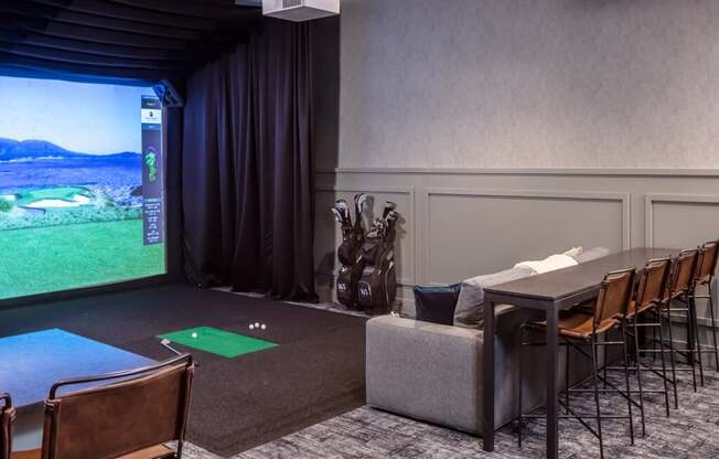 365 Nicollet Golf Simulator Room