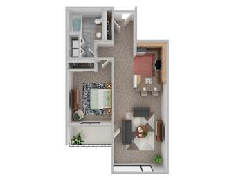 1 bed, 1 bath, 642 sqft, $1,500