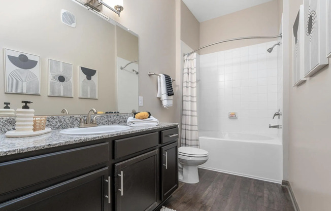 Bathroom at Riverhouse Apartments in Little Rock, Arkansas