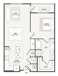 1 bed, 1 bath, 822 sqft, $1,469