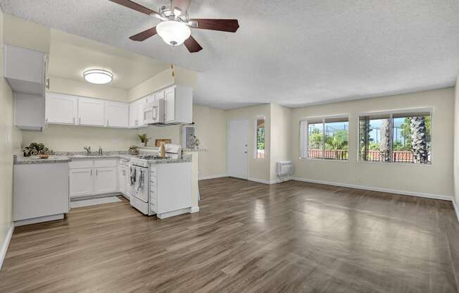 Capistrano Gardens kitchen and living room window